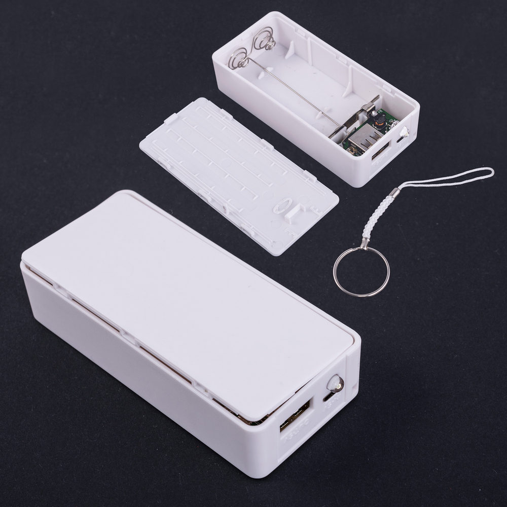 Корпус 2x18650 с USB белый Корпус 2x18650 с USB белый