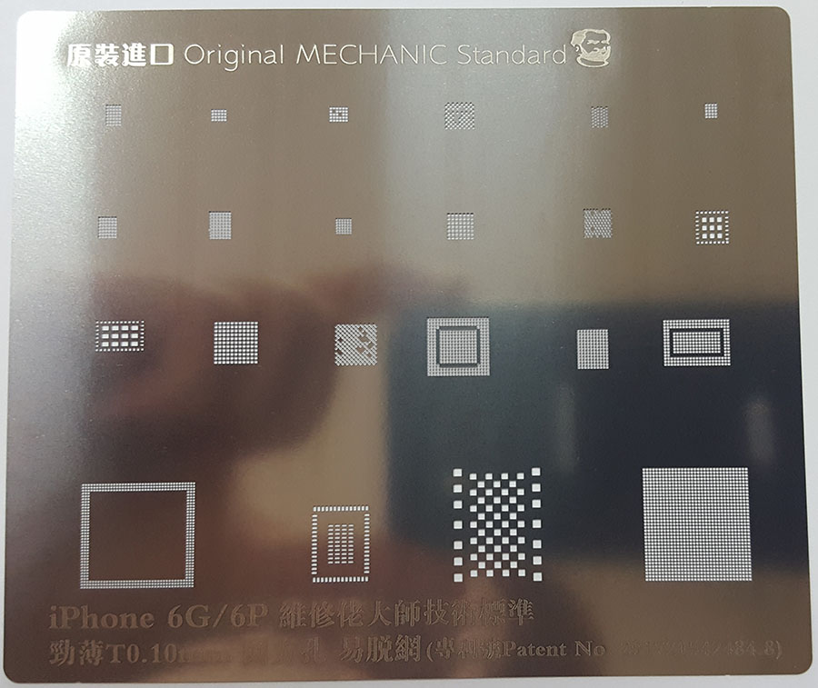 Трафарет S20 для чипов iPhone 6G/6P (Mechanic)