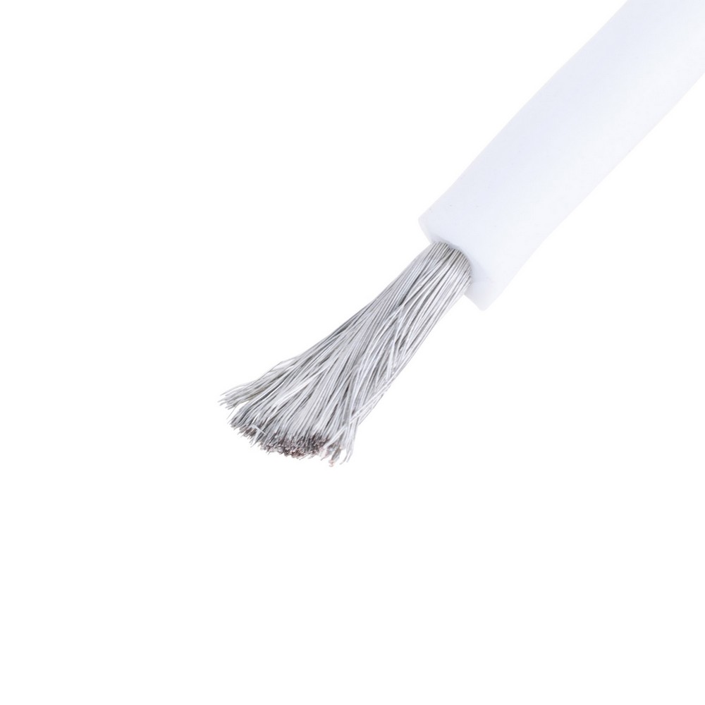 Силіконовий провід 13AWG (2.5mm²-500/0.08TS) білий Силіконовий провід 13AWG (2.5mm²-500/0.08TS) білий