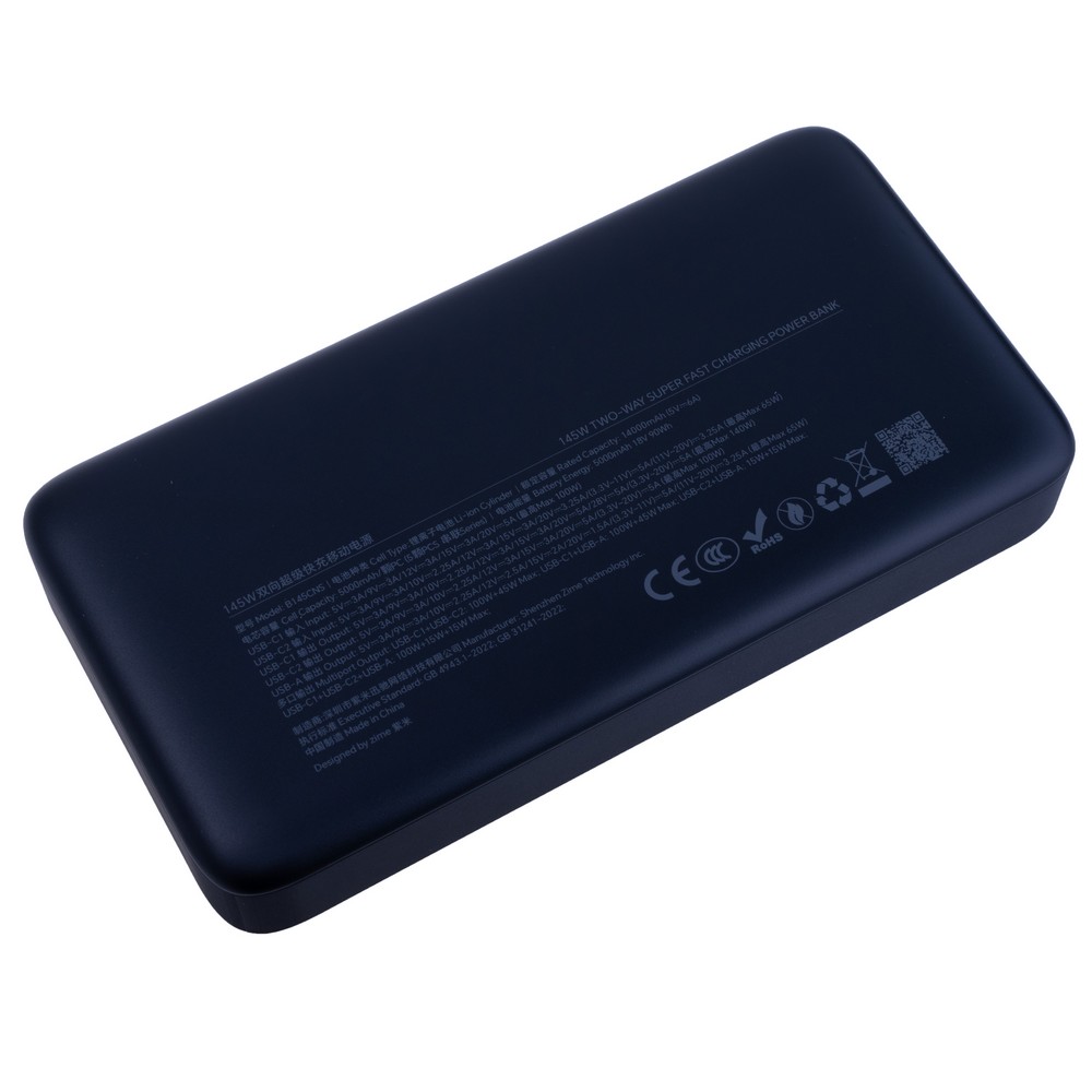 Power Bank 25000mAh 90Wh (14000mAh @ 5V/6A) 145W max Black (Z5 – zime)