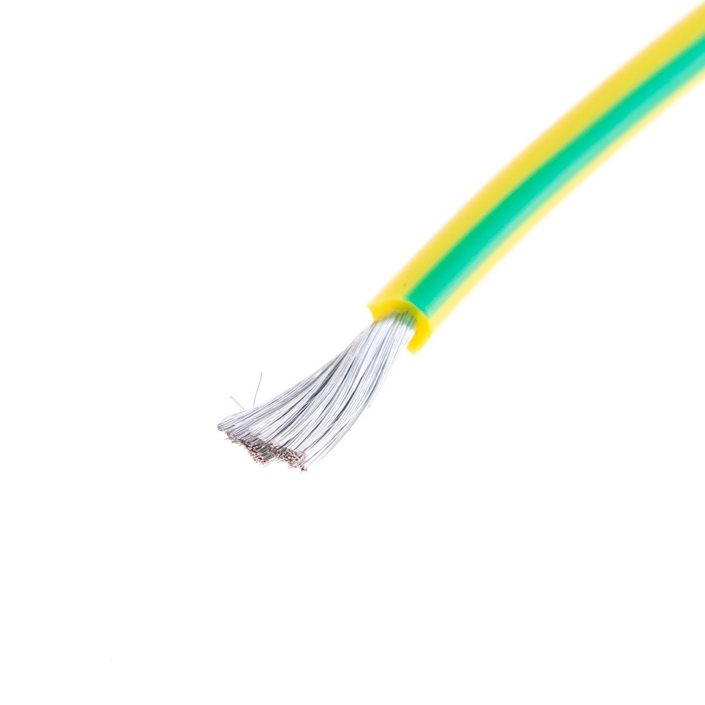 Силіконовий провід 14AWG (2.0mm²-400/0.08TS) жовто-зелений Силіконовий провід 14AWG (2.0mm²-400/0.08TS) жовто-зелений