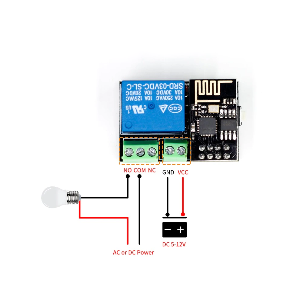 WIFI реле ESP8266 ESP-01S 5V