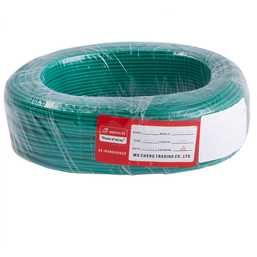 Провод многожильный 1.5mm2 (16AWG/48xD0.20мм, медь, PVC), зеленый