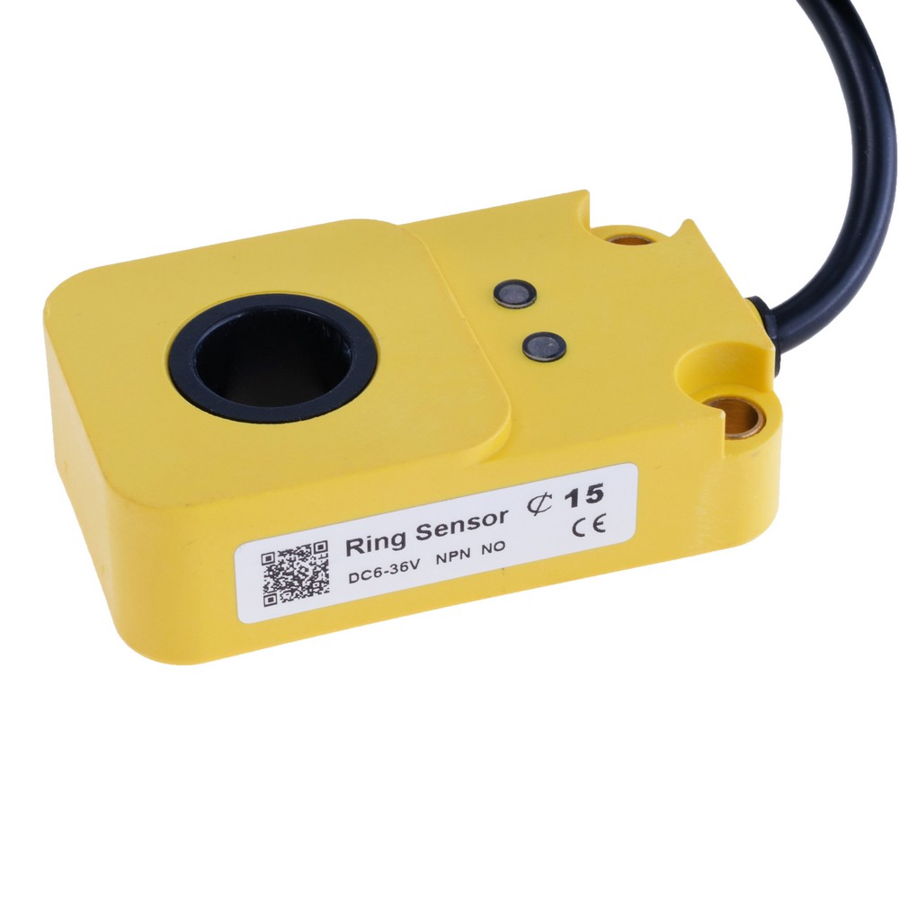 Безконтактний індуктивний датчик з отвором 15mm NPN, NO/NC  4 контакта