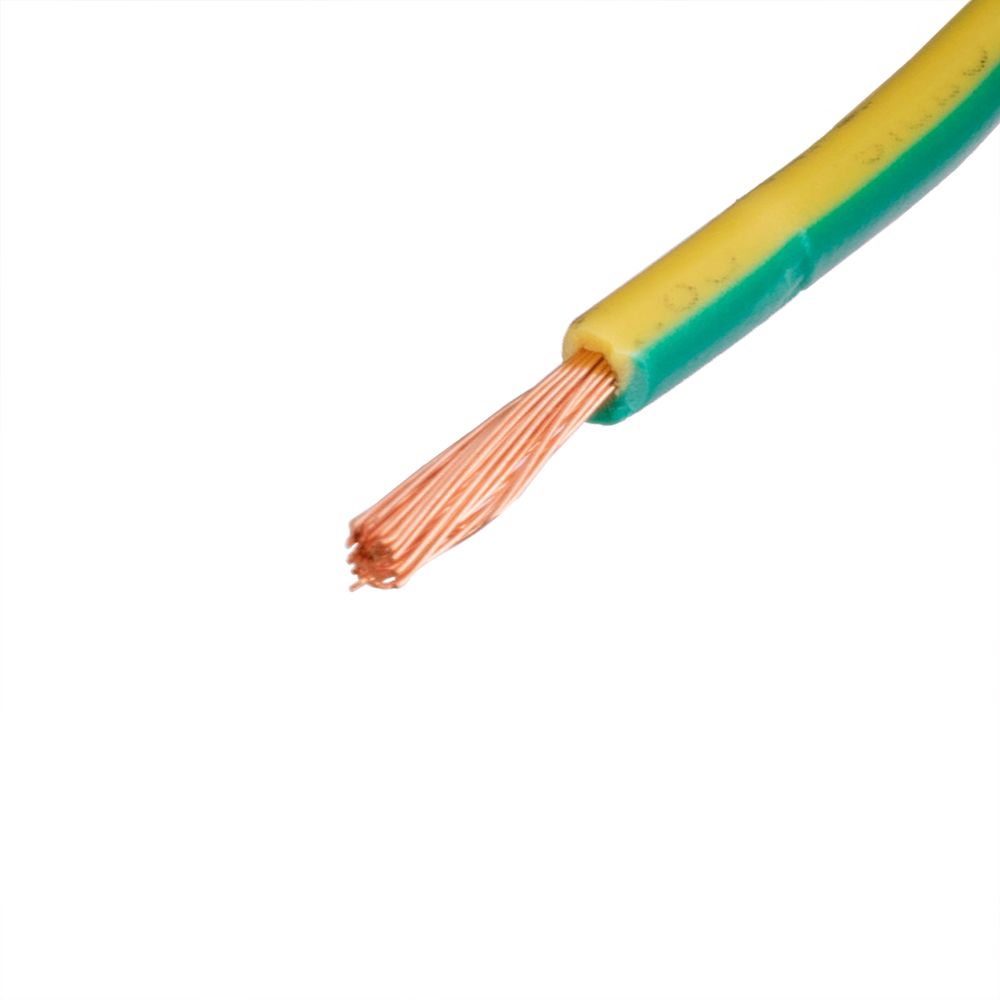 Провод многожильный 1.5mm2 (16AWG/48xD0.20мм, медь, PVC), желто-зеленый