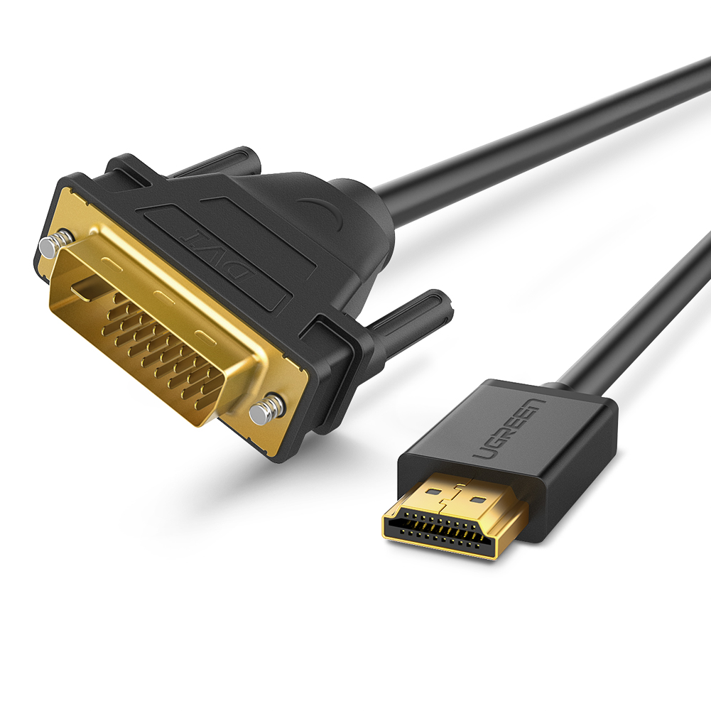Кабель HDMI-DVI(24+1) Bi-direction 1m (UGREEN HD106) Кабель HDMI-DVI(24+1) Bi-direction 1m (UGREEN HD106)