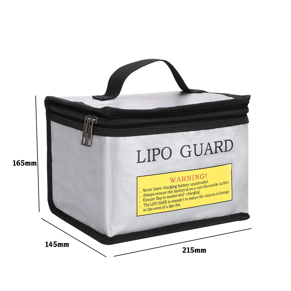 Защитная, огнеупорная сумка для Li-po/Li-Ion аккумуляторов 215x145x165мм