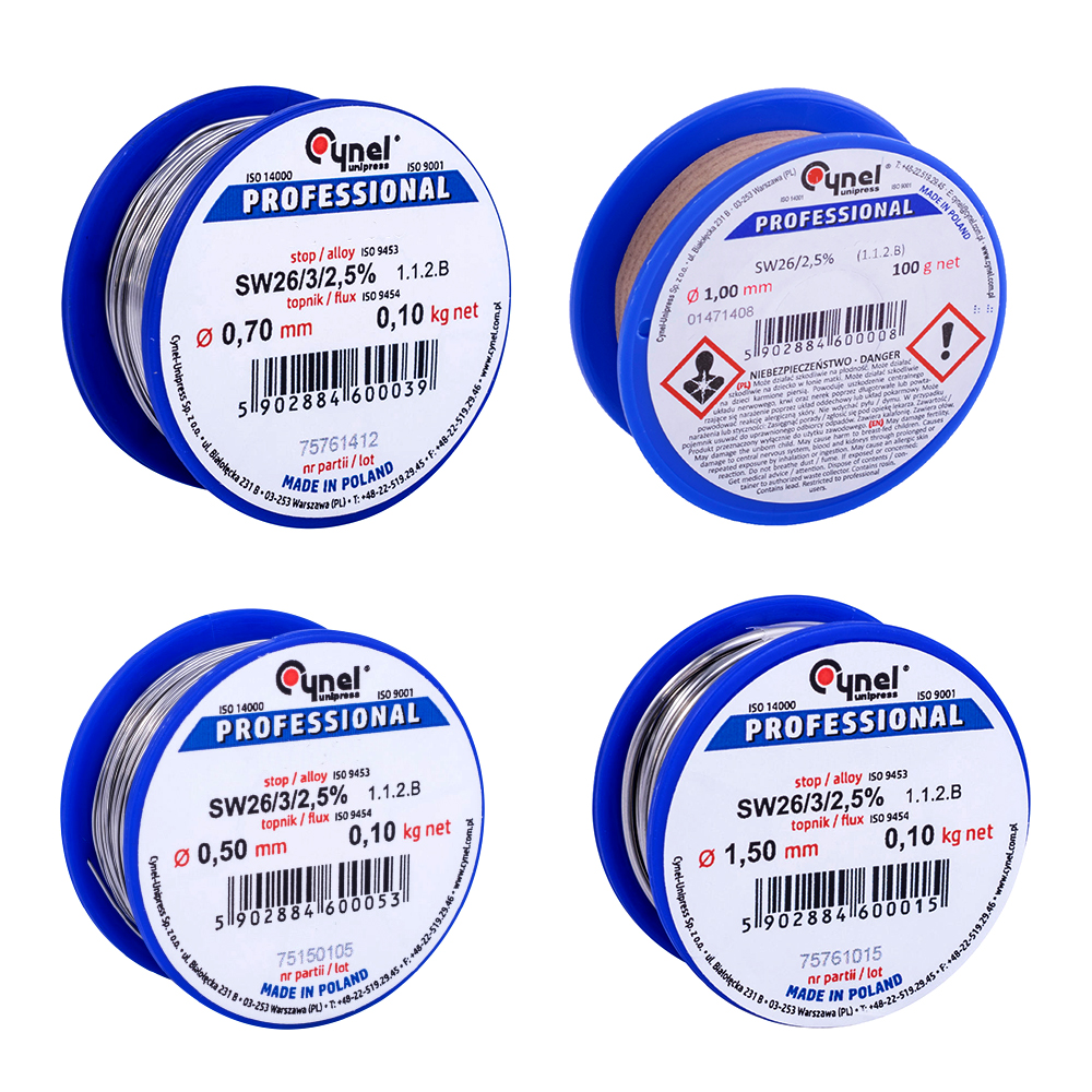 Lötzinnsatz 4x100g Lötdraht 0,5/0,7/1,0/1,5mm (32732, 62038, 15924, 123858) Lötzinnsatz 4x100g Lötdraht 0,5/0,7/1,0/1,5mm (32732, 62038, 15924, 123858)