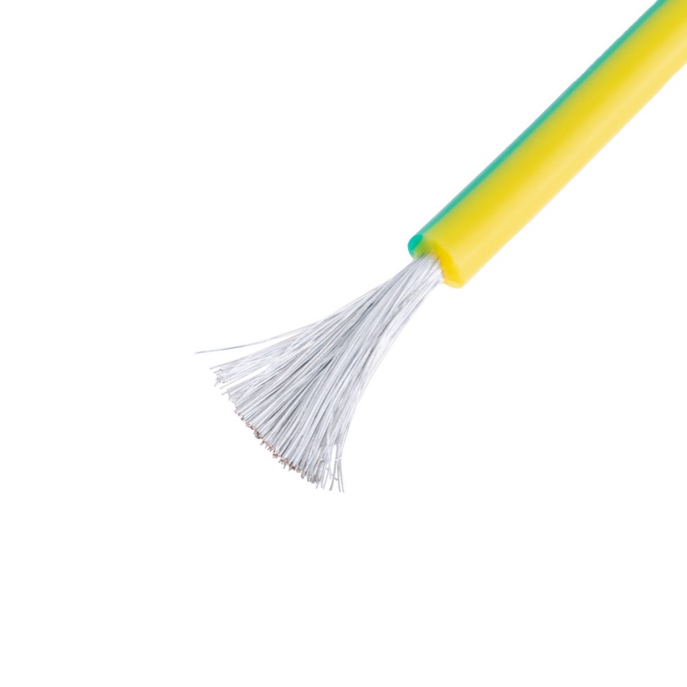 Силіконовий провід 16AWG (1.3mm²-252/0.08TS) жовто-зелений