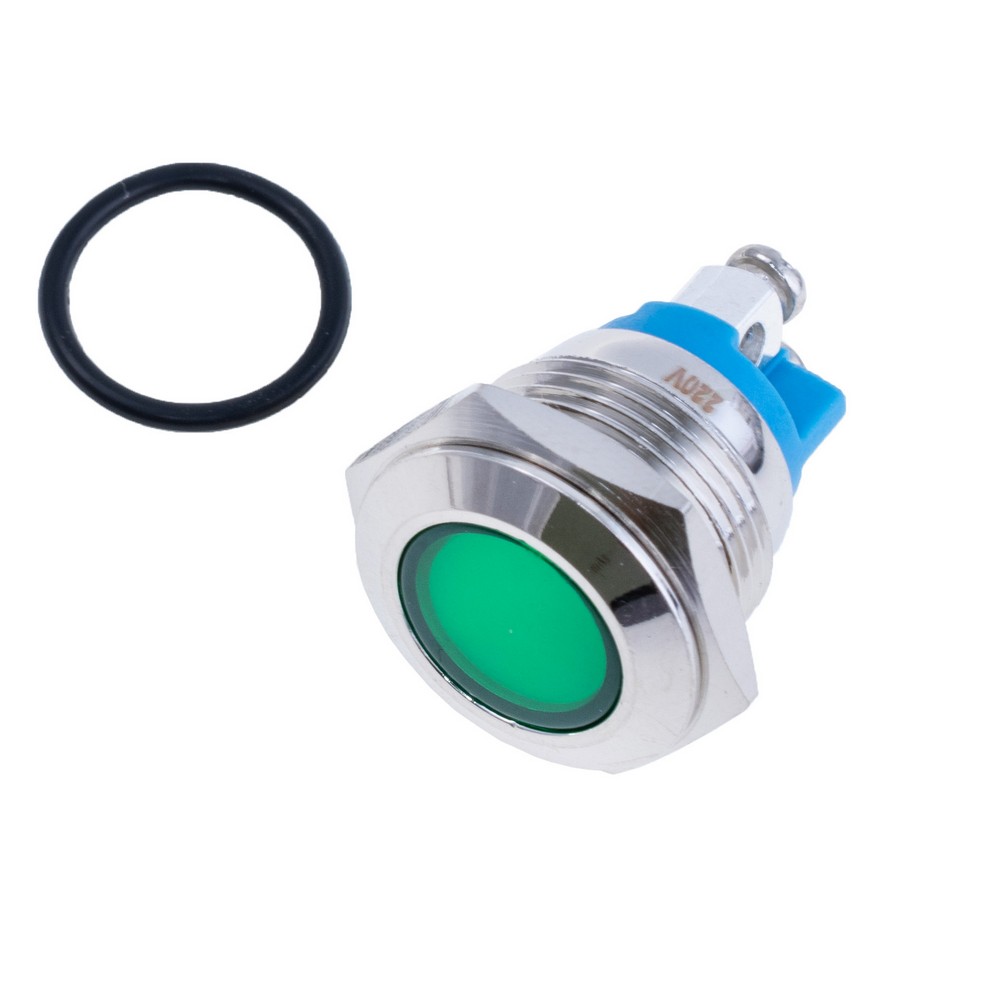 Anzeigeleuchte 16 mm mit grüner Beleuchtung IP67, 220V, GQ16AS-D-3 220V GREEN Anzeigeleuchte 16 mm mit grüner Beleuchtung IP67, 220V, GQ16AS-D-3 220V GREEN