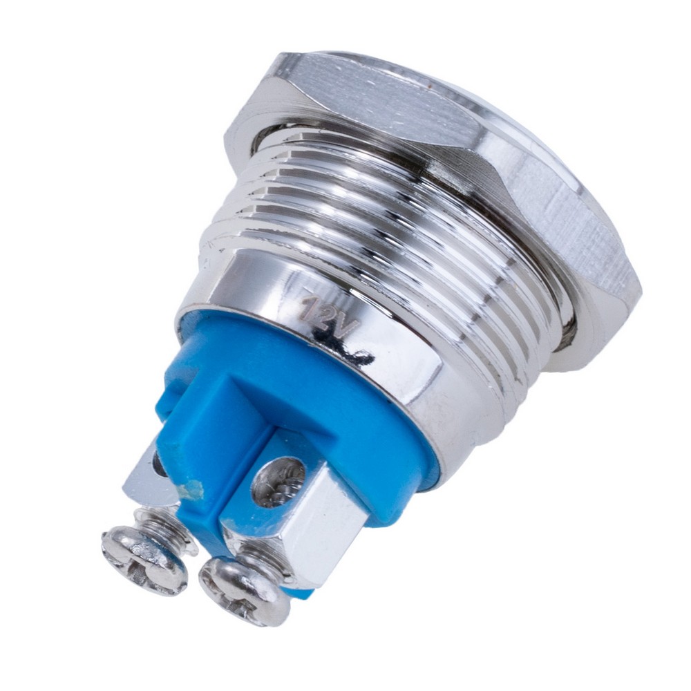 Anzeigeleuchte 16 mm mit blauer Beleuchtung IP67, 12V, GQ16AS-D-3 12V BLUE Anzeigeleuchte 16 mm mit blauer Beleuchtung IP67, 12V, GQ16AS-D-3 12V BLUE