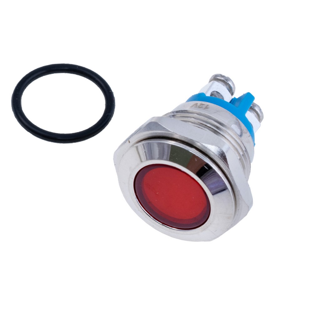 Anzeigeleuchte 16 mm mit roter Beleuchtung IP67, 12V, GQ16AS-D-3 12V RED Anzeigeleuchte 16 mm mit roter Beleuchtung IP67, 12V, GQ16AS-D-3 12V RED