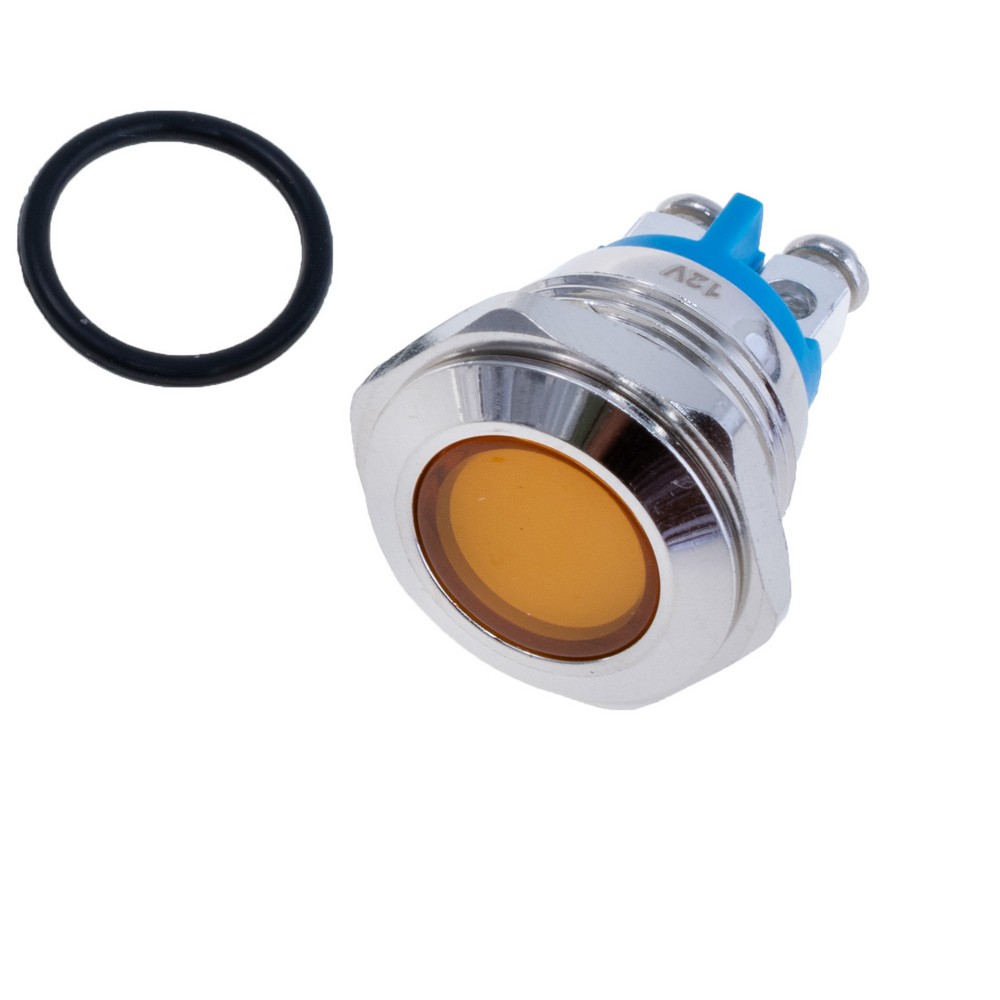 Anzeigeleuchte 16 mm mit gelber Beleuchtung IP67, 12V, GQ16AS-D-3 12V YELLOW Anzeigeleuchte 16 mm mit gelber Beleuchtung IP67, 12V, GQ16AS-D-3 12V YELLOW