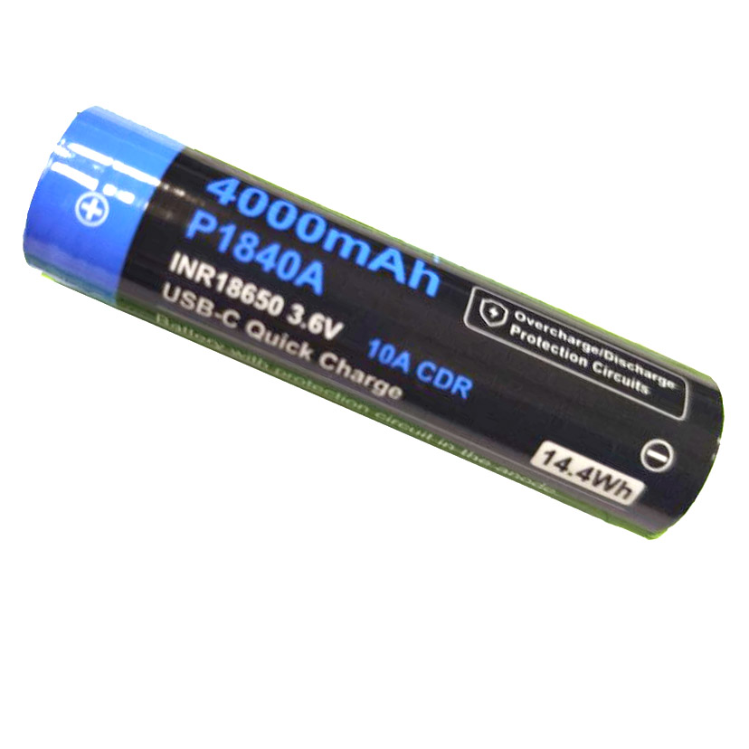 Li-Ion 4000мАг, 3,6В, 18650 Vapcell літій-іонний акумулятор з USB Type-C