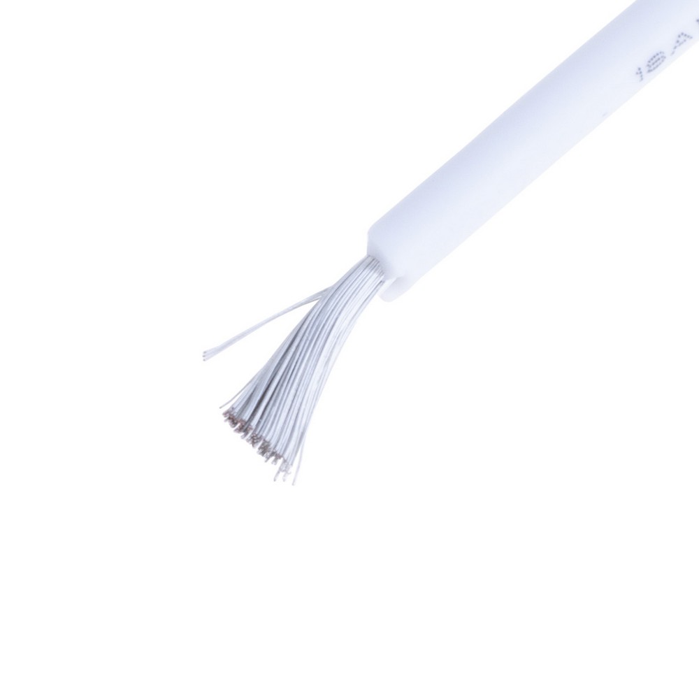 Силіконовий провід 18AWG (0.75mm² 150/0.08TS) білий Силіконовий провід 18AWG (0.75mm² 150/0.08TS) білий