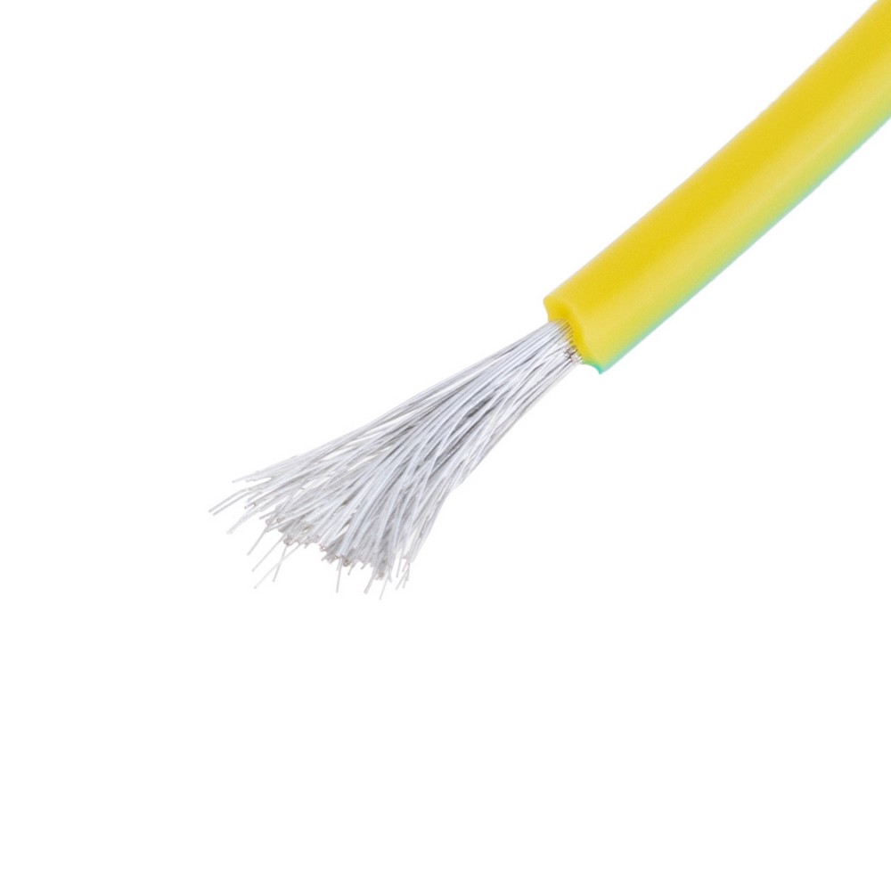 Силіконовий провід 18AWG (0.75mm²-150/0.08TS) жовто-зелений Силіконовий провід 18AWG (0.75mm²-150/0.08TS) жовто-зелений