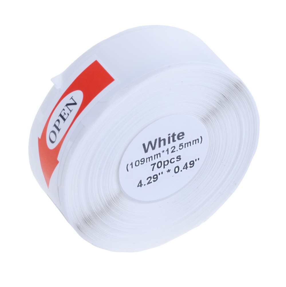 Стрічка для принтера етикеток біла, на провід 3PK White Cable