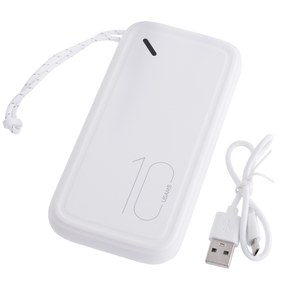 Power Bank 10000mAh 37Wh (Rated Capacity: 6000mAh) US-CD150 PB56 белый (USAMS)