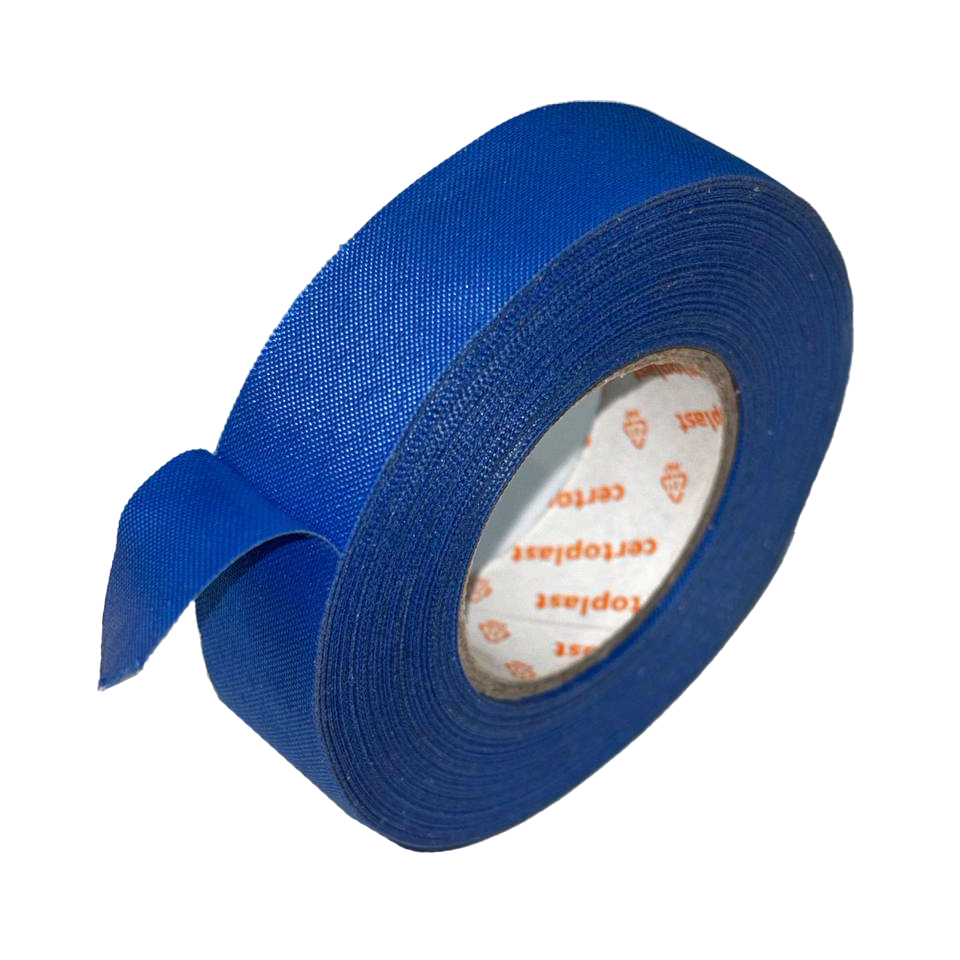 Ізоляційна стрічка тканинна лавсанова 19мм*25м чорна Certoplast 514 синій