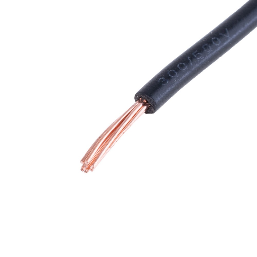 Провід багатожильний 1mm² (18AWG, 7xD0.43mm) чорний Провід багатожильний 1mm² (18AWG, 7xD0.43mm) чорний