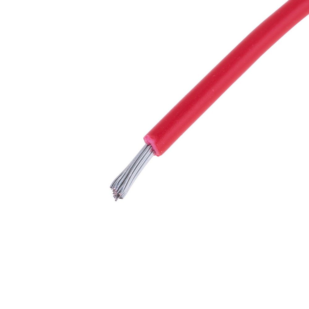 Провод многожильный 1мм2 (32xD0,20мм, луженая медь) красный, PVC (RV1-32/0.20-TCU-R)