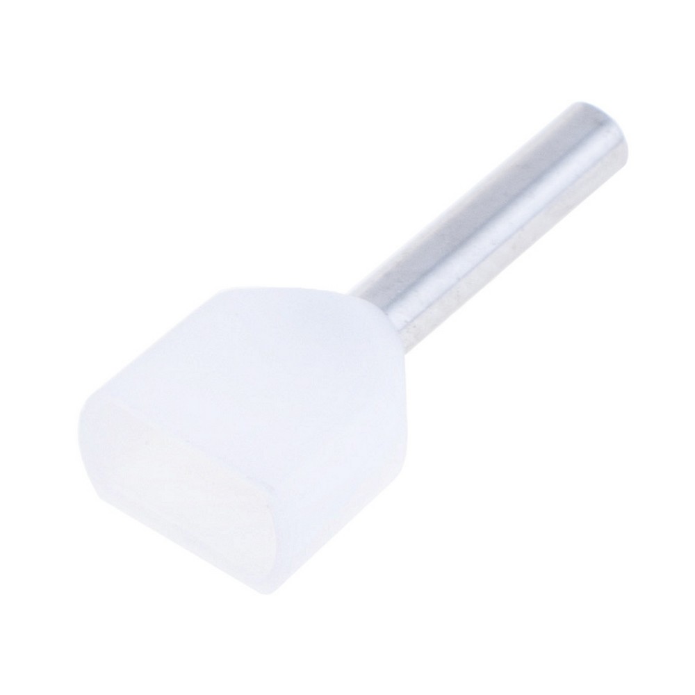 Kabel- Kabelschuh Doppel-, Querschnitt 2×0,5 мм², Länge 8 мм, TE0508