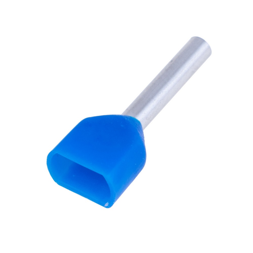Kabel- Kabelschuh Doppel- blau, Querschnitt 2×0,75 мм², Länge 10 мм, TE7510
