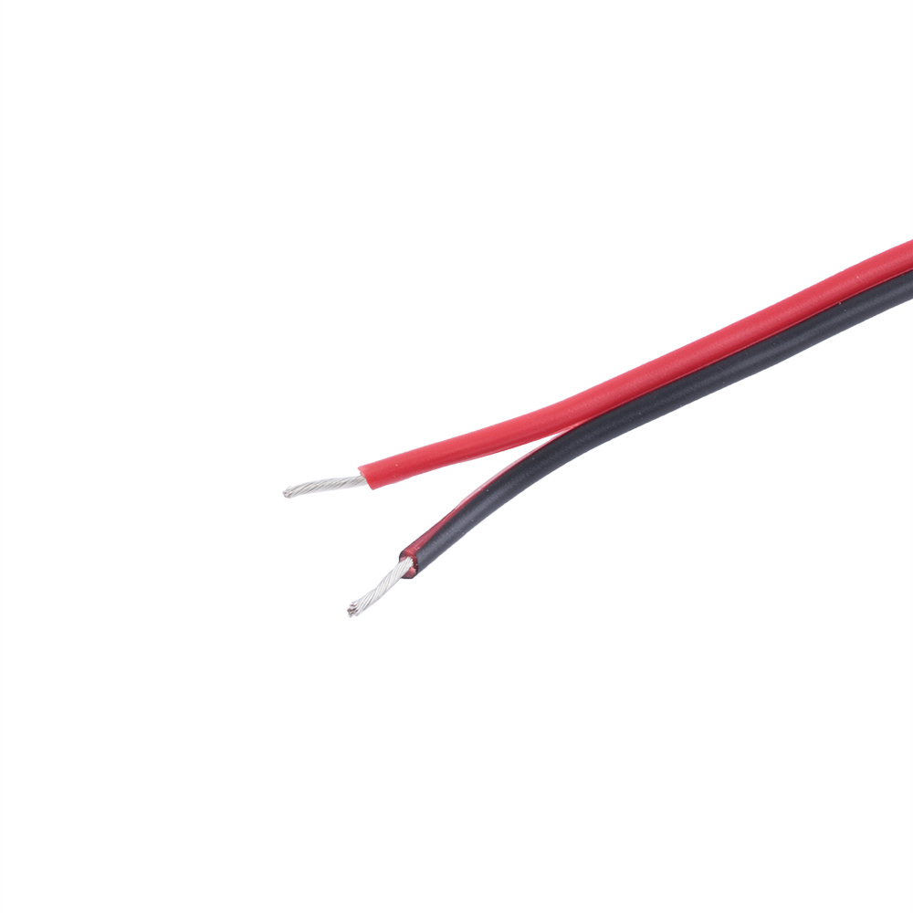 Провод питания плоский 2-жильный 20 AWG (PVC, 21/0.15/TS) черный+красный
