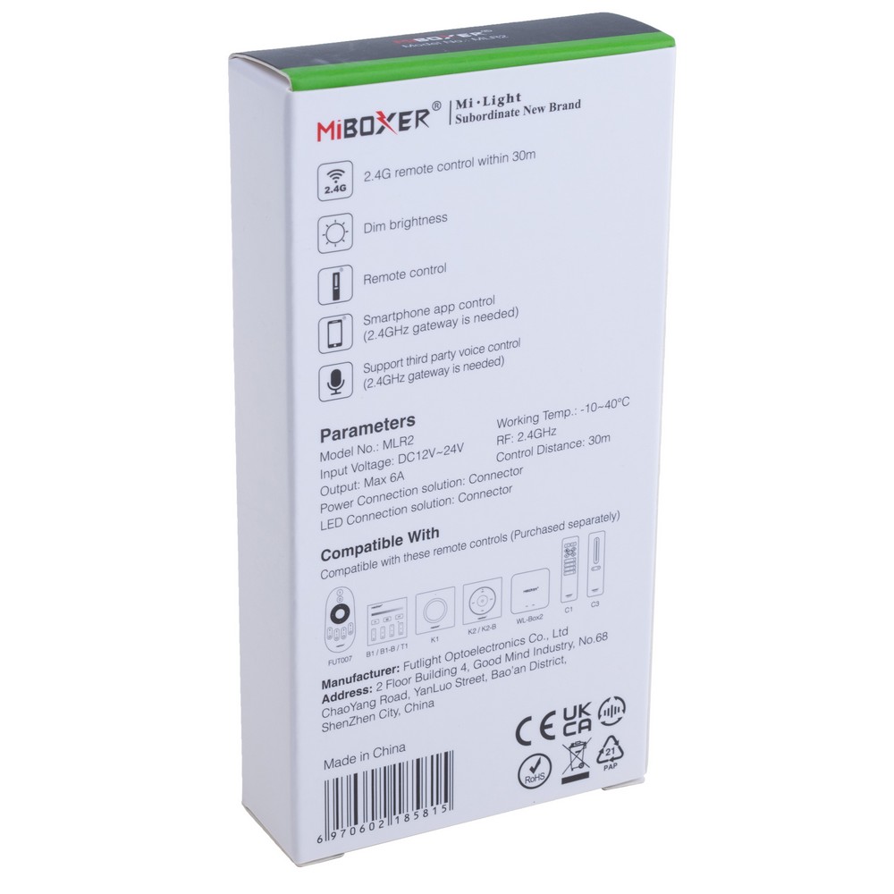 Контролер світлодіодних стрічок 2.4GHz, MLR2 Контролер світлодіодних стрічок 2.4GHz, MLR2