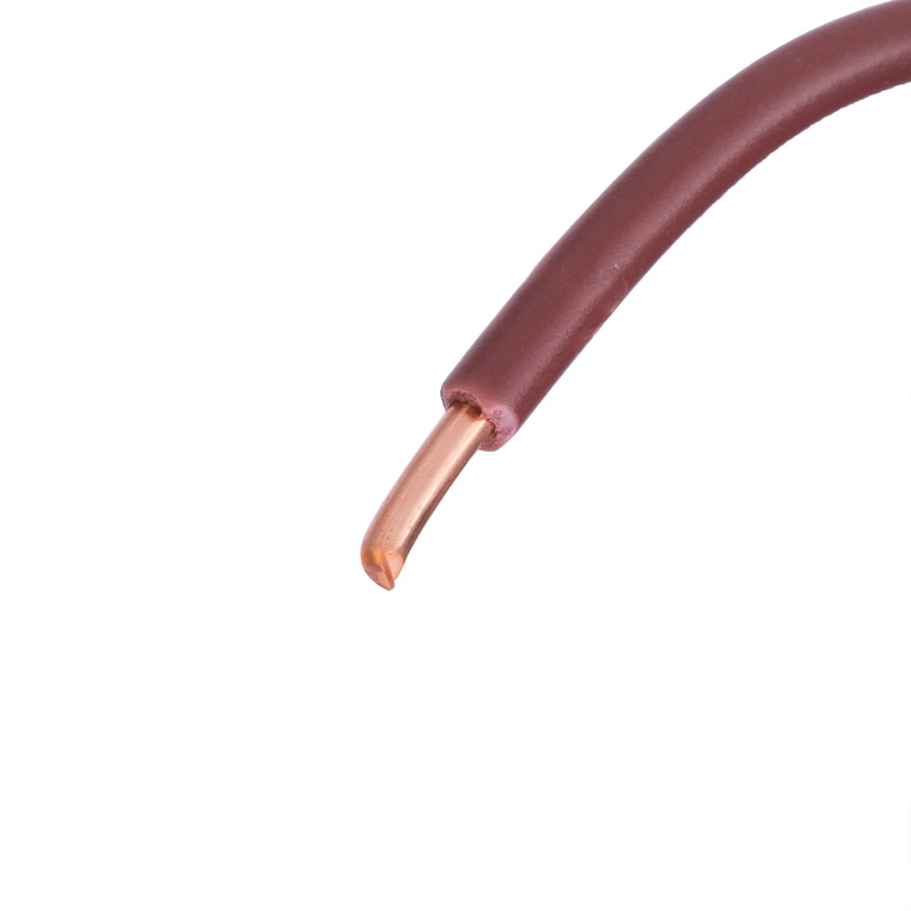 Провод монолитный 2.5mm2 (14AWG/D1.78мм, медь, PVC), коричневый