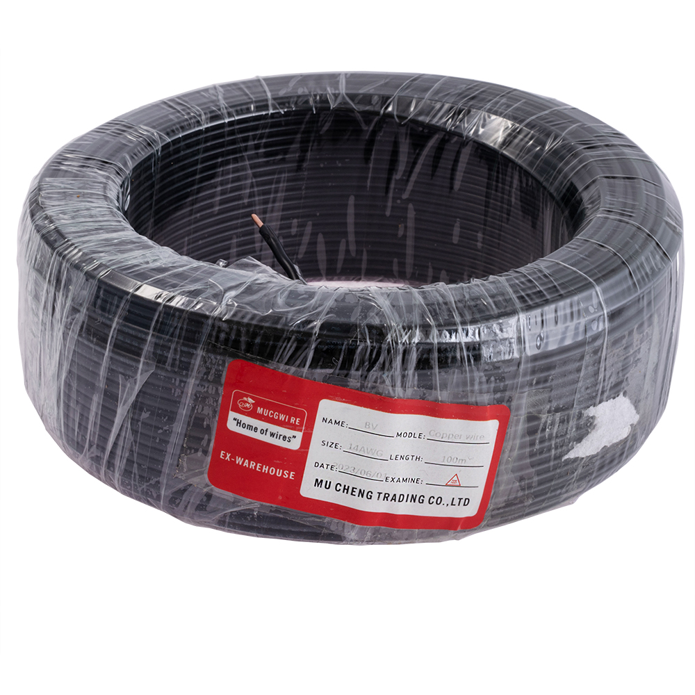 Провод монолитный 2.5mm2 (14AWG/D1.78мм, медь, PVC), черный