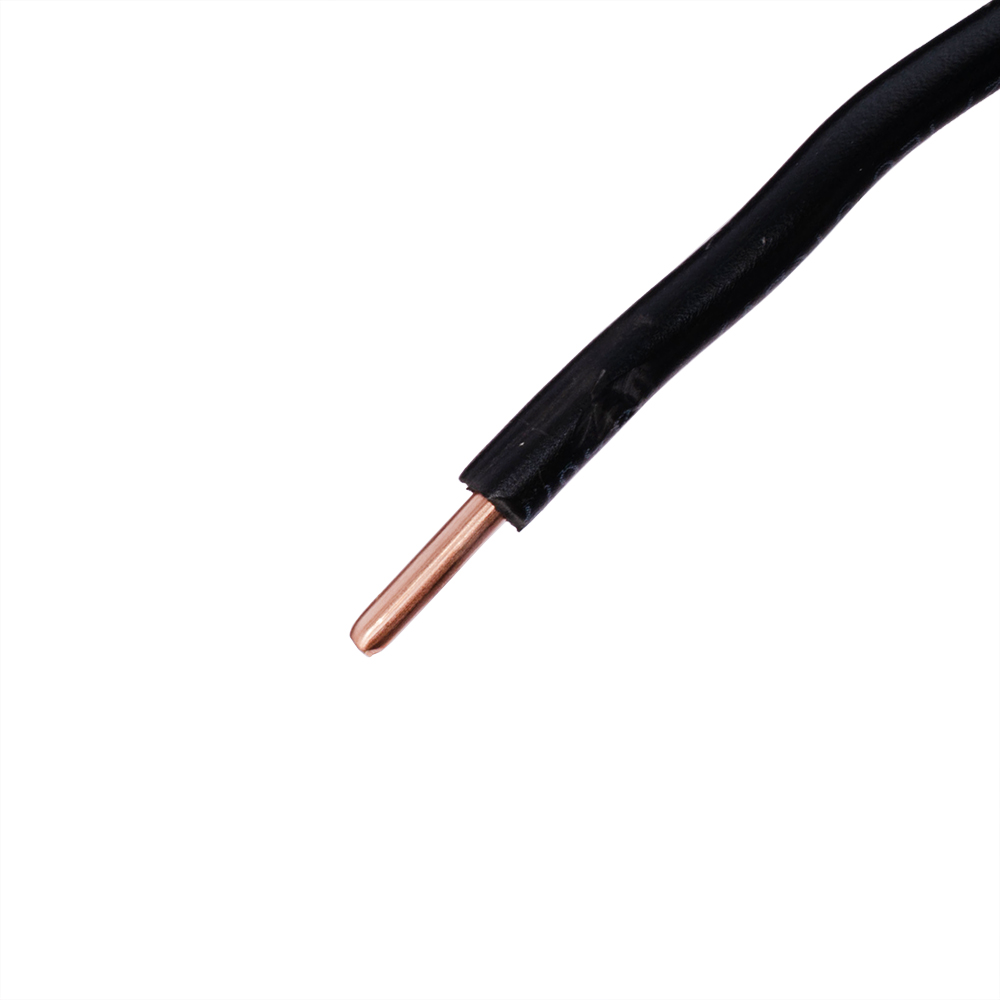 Провод монолитный 2.5mm2 (14AWG/D1.78мм, медь, PVC), черный