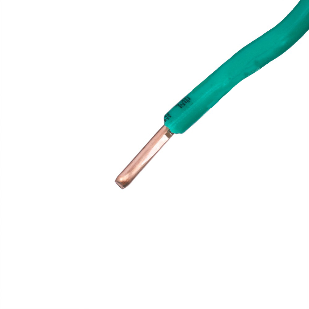 Провод монолитный 2.5mm2 (14AWG/D1.78мм, медь, PVC), зеленый