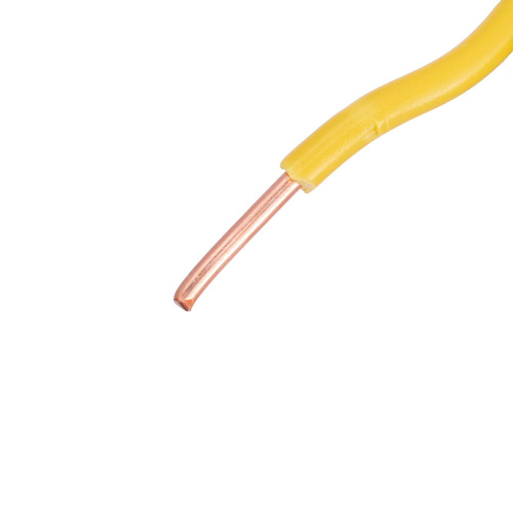 Провод монолитный 2.5mm2 (14AWG/D1.78мм, медь, PVC), желтый
