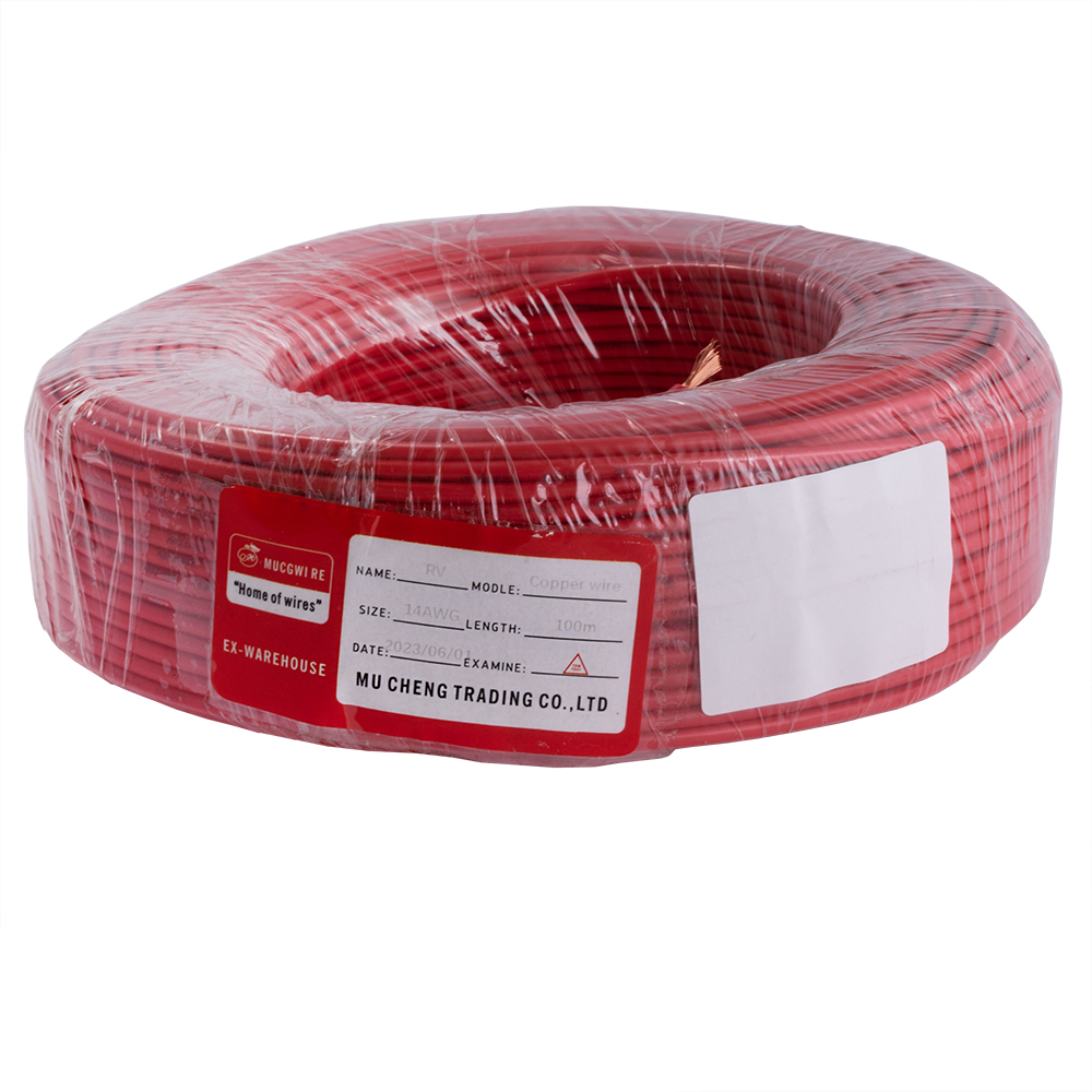 Провод многожильный 2.5mm2 (14AWG/77xD0.20мм, медь, PVC), красный