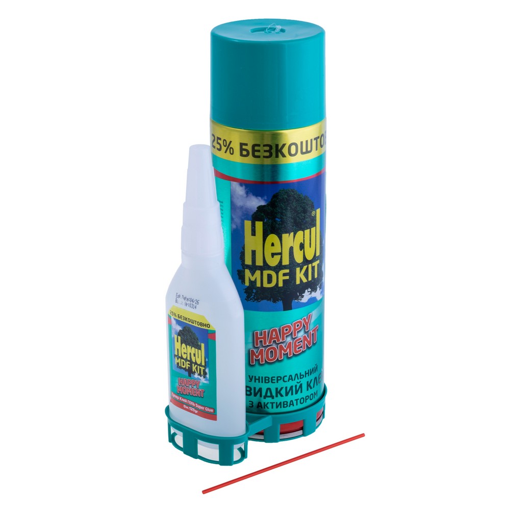Універсальний швидкий експрес клей з активатором 200 ml+ 5г, HERCUL HAPPY MOMENT