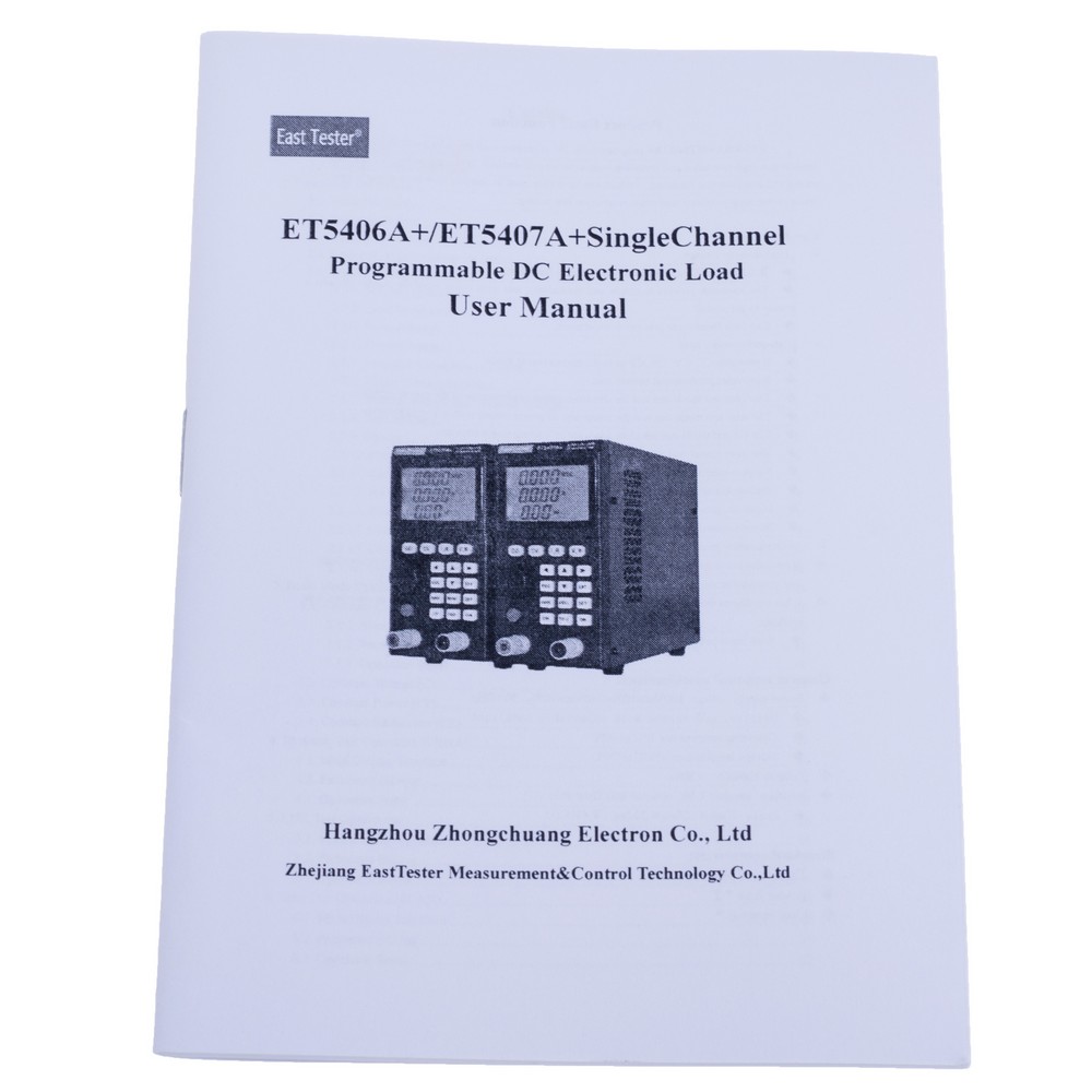 Одноканальне електронне навантаження постійного струму 200W, 180V, ET5407A