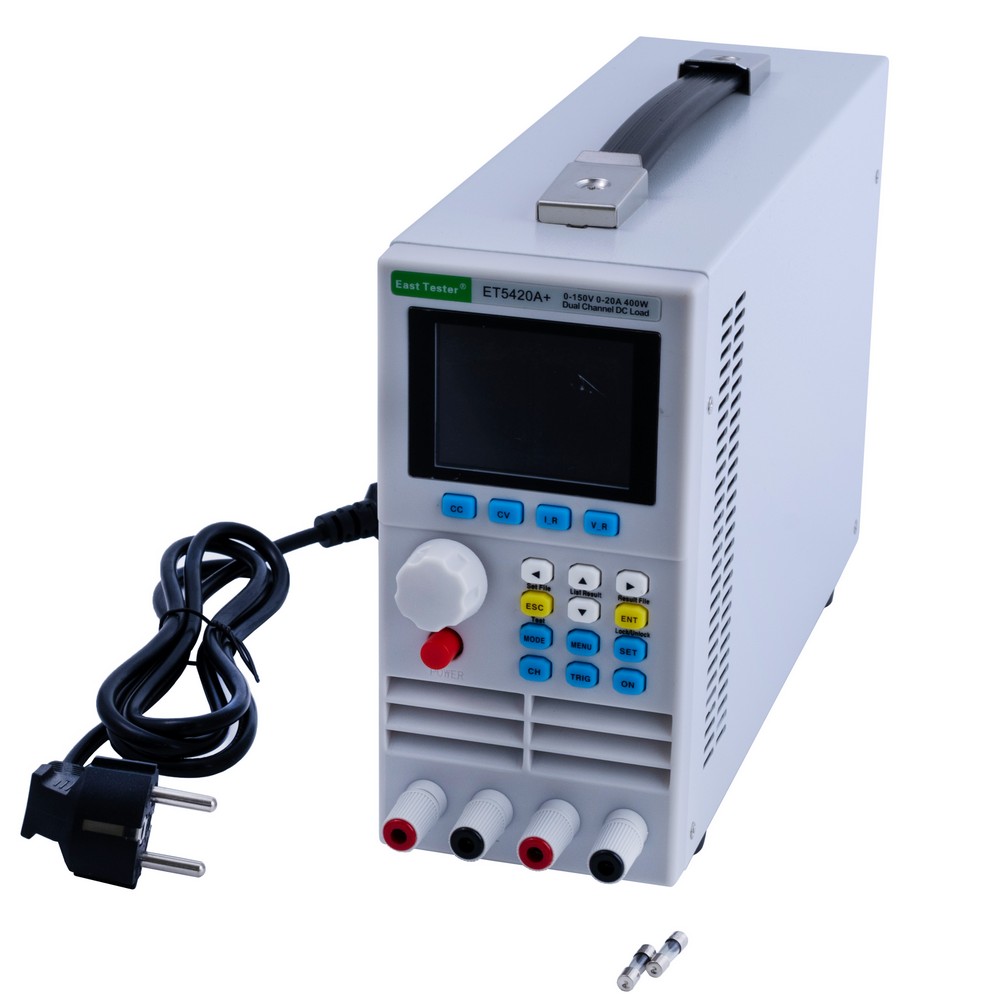Двоканальне електронне навантаження постійного струму 200Wx2,150V, ET5420