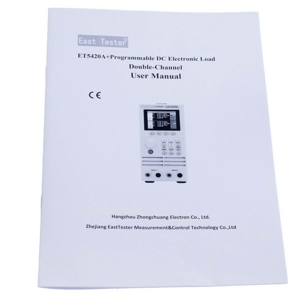 Двоканальне електронне навантаження постійного струму 200Wx2,150V, ET5420