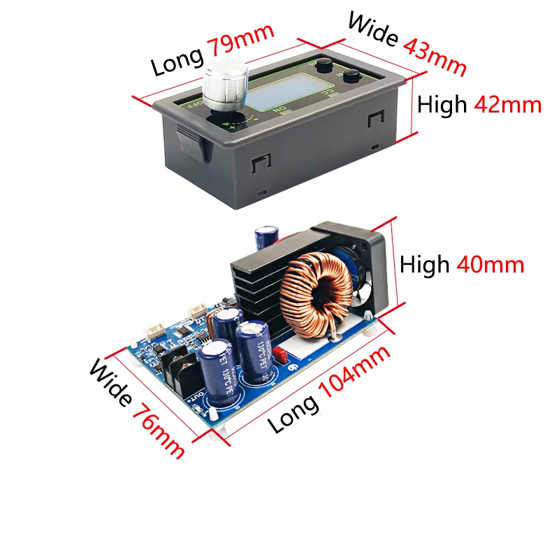50V20A 1000W 数控降压可调电源模块 电压电流表直流稳压 LCD显示(WZ5020L)