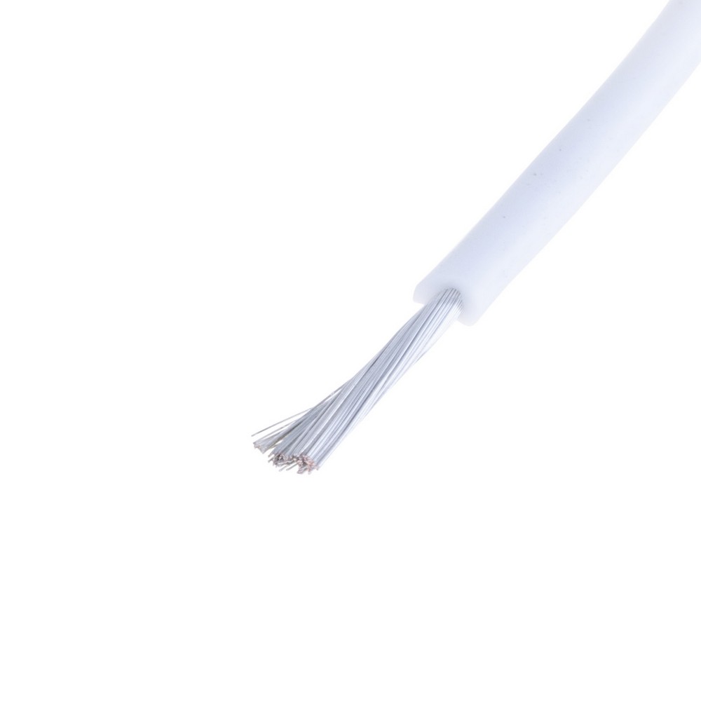 Силіконовий провід 20AWG (0.5mm² 100/0.08TS) білий