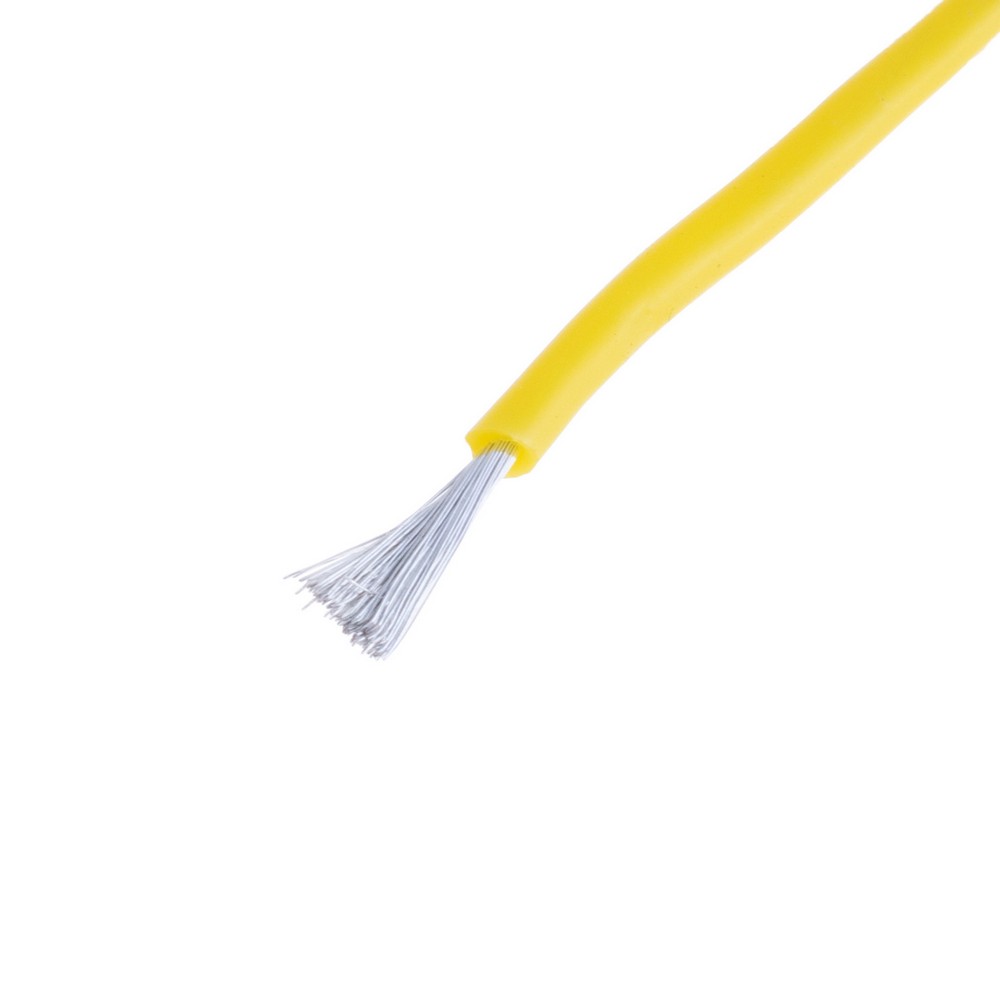 Силіконовий провід 20AWG (0.5mm² 100/0.08TS) жовтий
