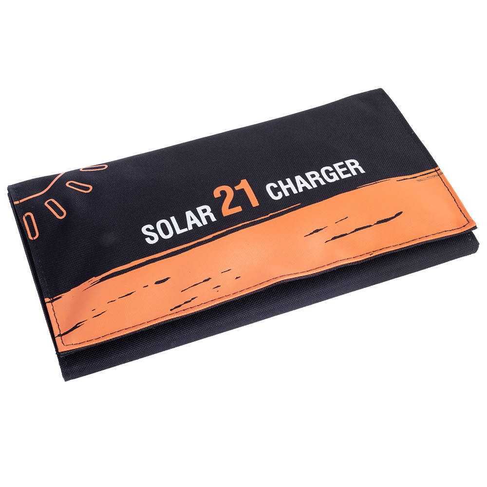 Портативное зарядное устройство 20W 5V на солнечных модулях (Solar charger 21W 5V)
