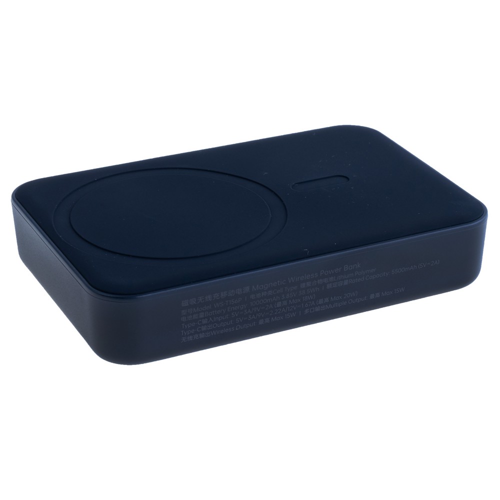 Power Bank 10000mAh 38.5Wh (6000mAh @ 5V/2A) 20W max Black (WS-T156 – zime)