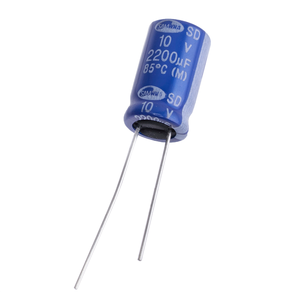 2200uF 10V SD 10x16mm 85°C (SD1A228M10016PA159-Samwha) (электролитический конденсатор)