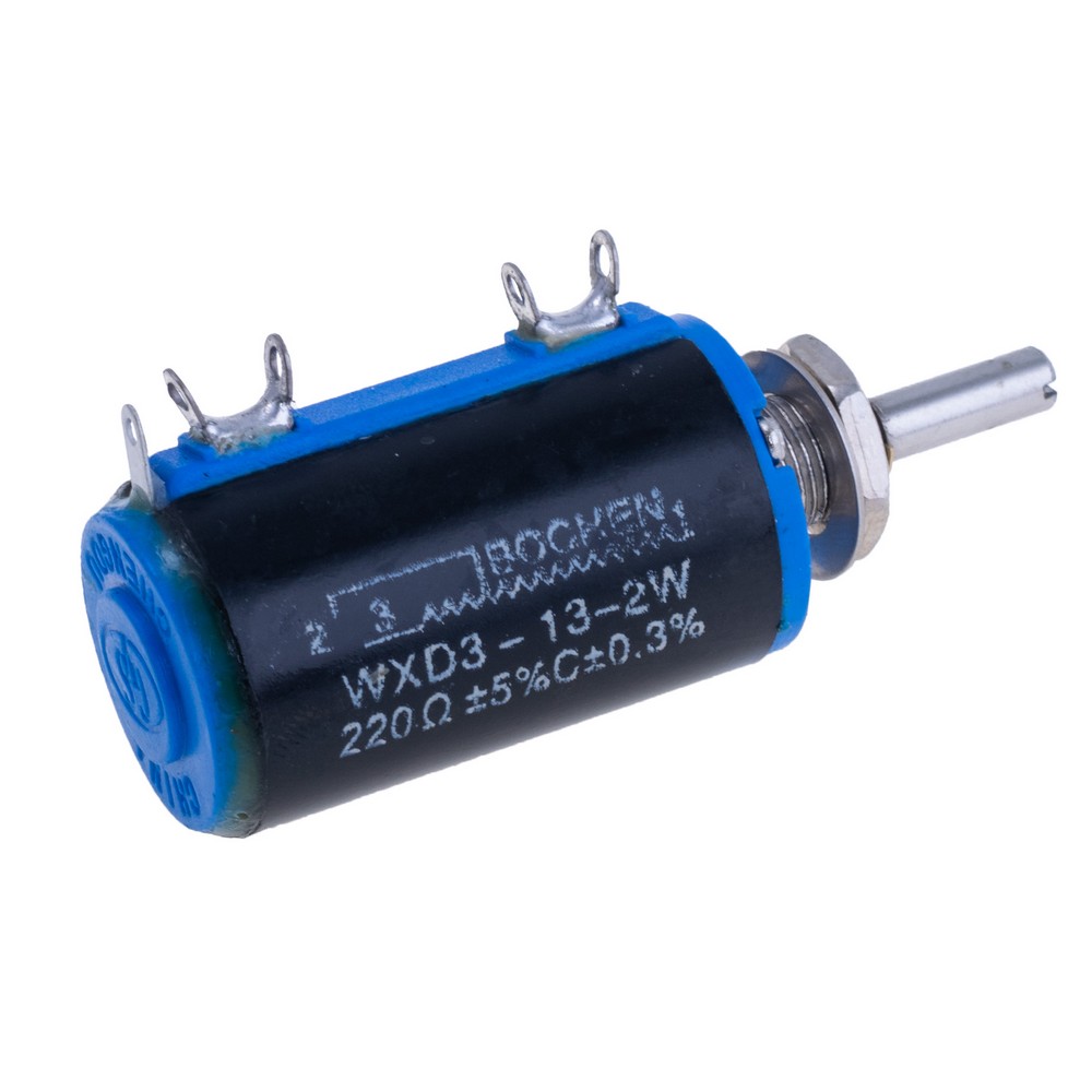 Багатооборотний потенціометр дротовий 220 Ohm, WXD3-13-2W-220 Ohm