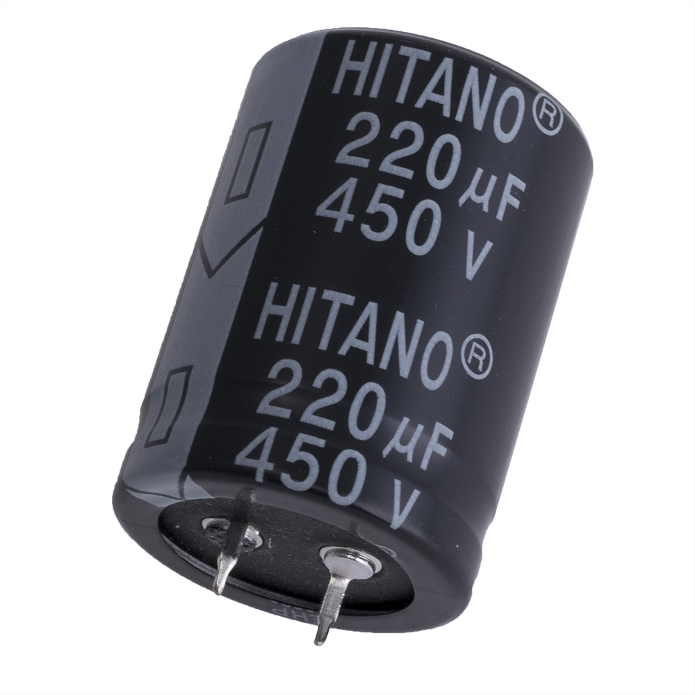 220uF 450V EHP 30x40mm (EHP221M2WBC-Hitano) (электролитический конденсатор)
