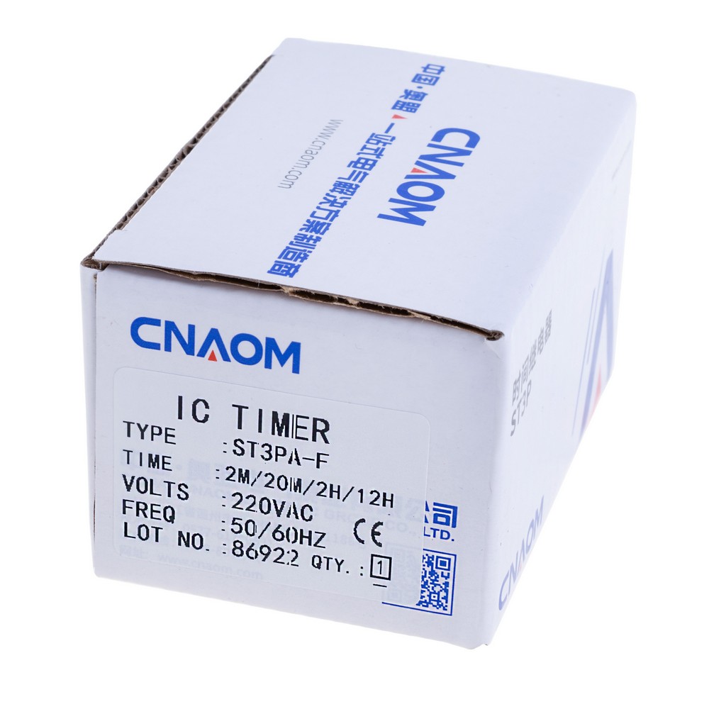 Реле часу із затримкою включення  220VAC, ST3P-AF 220VAC, 2M/20M/2H/12H