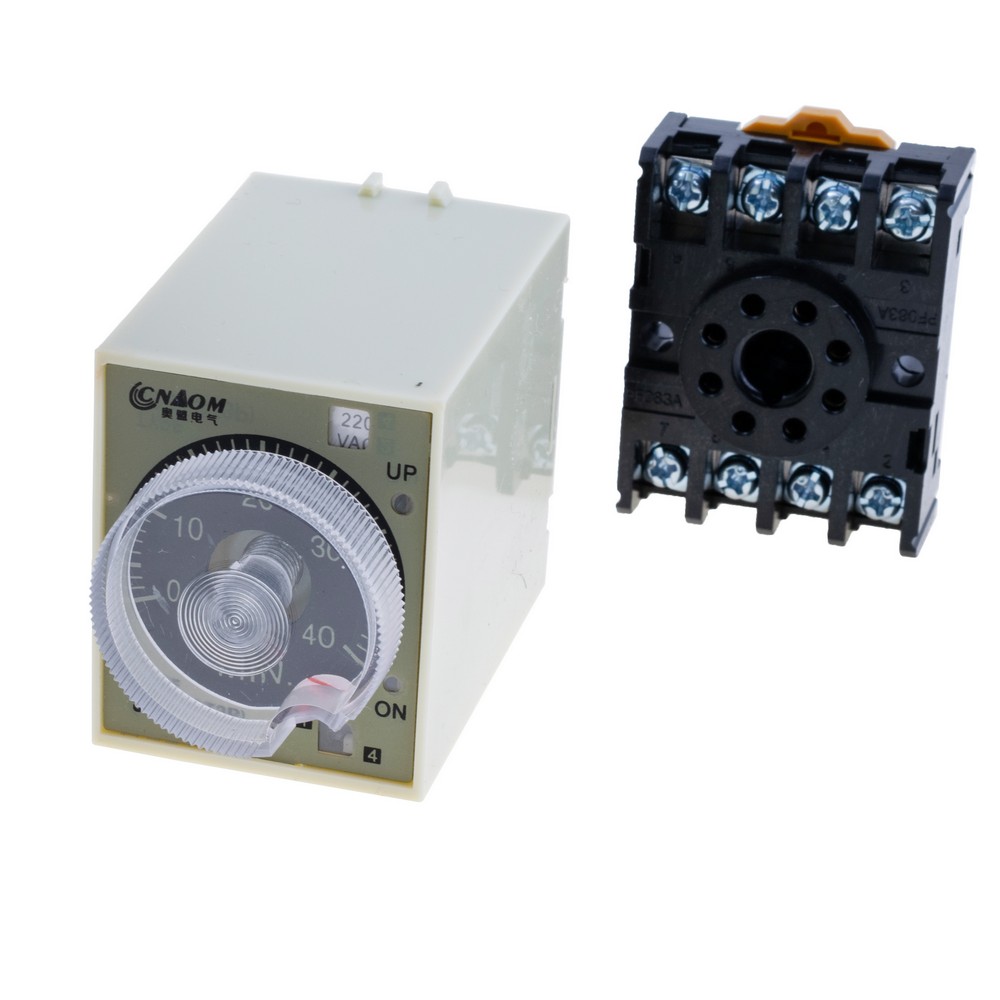 Реле часу із затримкою включення 220VAC, ST3P-AG 220VAC, 4M/40M/4H/24H