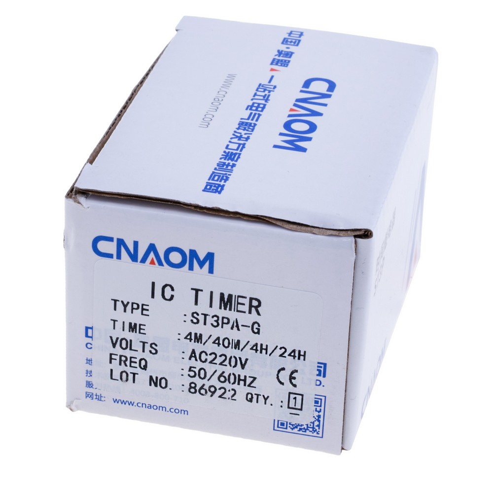 Реле часу із затримкою включення 220VAC, ST3P-AG 220VAC, 4M/40M/4H/24H